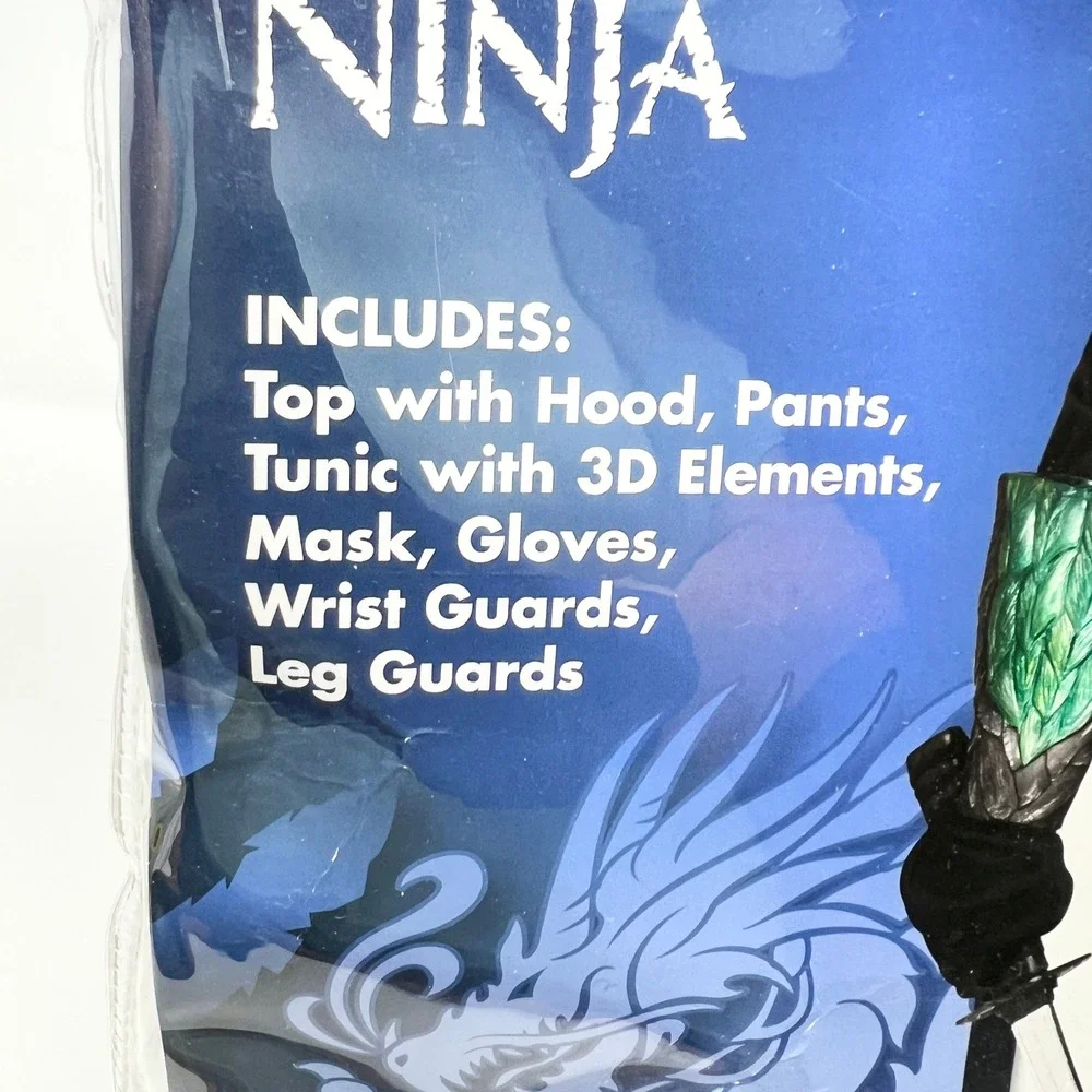 Spirit Halloween Deluxe Dragon Ninja‎ Costume Green Kids Size Small 4-6
